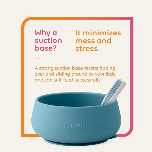NumNum Suction Bowls | Extra Strong Suction | Non-Slip Design | Durable 100% Food Grade Silicone BPA-Free | for Babies & Toddlers 4 months+, 2 Bab...
