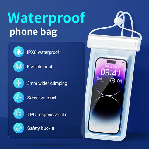 Waterproof Bag Phone Dry Pouch: iPhone Water Proof Protector for Snorkeling Swimming (Pink)...