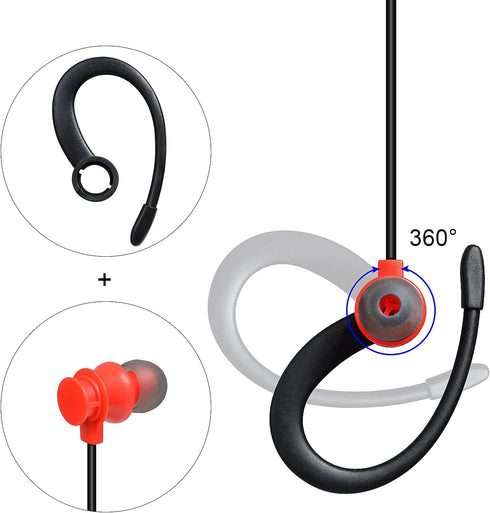 UAYESOK Radio Earpiece with Mic PTT, 1 pin G Shape Headset for Motorola Talkabout Walkie Talkie T200 T200TP T260 T402 T460 T465 T600 T800 T6500 MR...