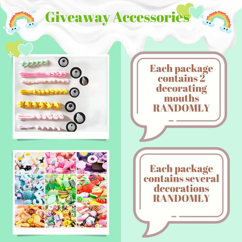 ASTRYAS Simulation Fake Whipped Cream Glue, 2PCS Decoden Cream Clay Glue Silicone Cream Adhesive Ket with 2 Plastic Decorating Mouth, Charm Craft ...