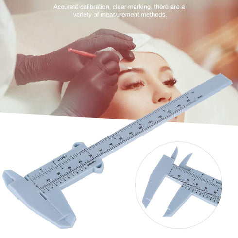 Eyebrow Ruler, Vernier Caliper Tattoo Eyebrow Ruler Eyebrow Stencil, Reusable Permanent Eyebrow Positioning Ruler for Makeup Measuring Eyebrow...