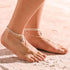 Boho Pearl Barefoot Sandals Beaded Anklets Bracelet Starfish Wedding Foot Chain jewelry 2pcs for Women and Girls...
