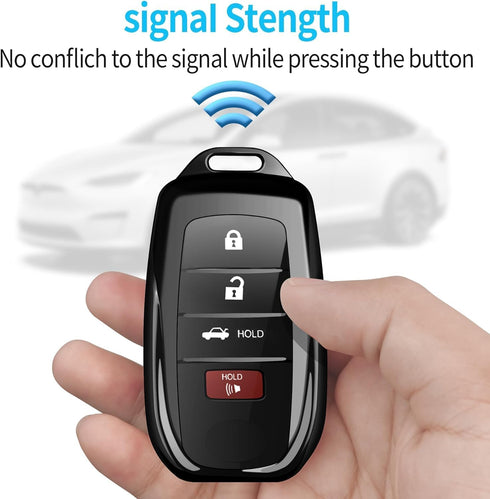 Compatible with Toyota Key Fob Cover with keychain,Key Shell Case for 2025 Camry,2021-2025 Venza,RAV4 Prime,Sienna, 2019-2025 Land Cruiser,Fortune...