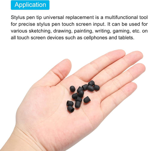 MECCANIXITY 15pcs 6mm Stylus Pen Fine Tips Conductive Rubber Capacitive Touch Screen Pens Tip Soft Universal Replacement...