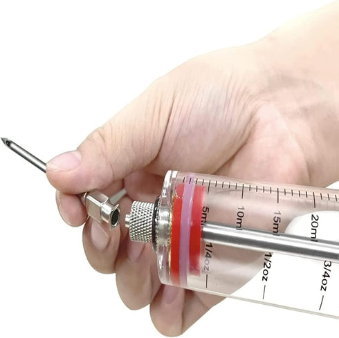 Meat Injector Syringe - 3 Marinade Injector Needles for BBQ Grill, Premium Portable Turkey Injector kit for Smoker,Marinades Injector for Meats Wi...