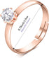 Junkin 48 Pieces Ring Bridal Wedding Fake Rings Decorations Diamond Engagement Rings Bridal Shower Rings Diamond Rings for Party Supply (Rose Gold...