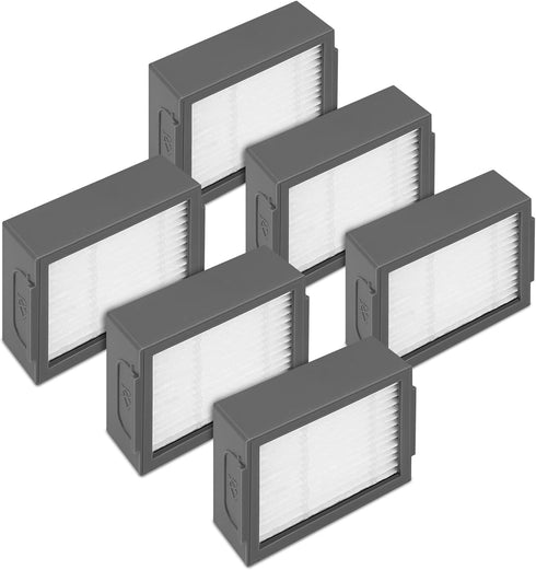 kwmobile Replacement Filters - 6-Pack Compatible with iRobot Roomba e5 / i7 / i7+ - Spare Part Filter for Robot Vacuum Cleaner - Set of 6...
