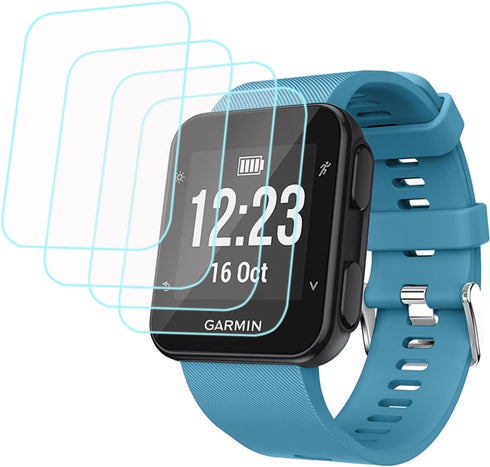 Screen Protector Compatible with Garmin Forerunner 35, 4 Pack Tempered Glass Protective Films Anti-Scratch High Definition Full Coverage Cover Sma...