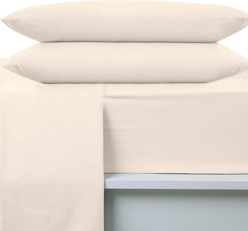 Martex 225 Thread Count Cotton Rich Solid Brushed Cotton Blend Super Soft Finish Easy Care Machine Washable Wrinkle Resistant Bedroom Guest Room 2...