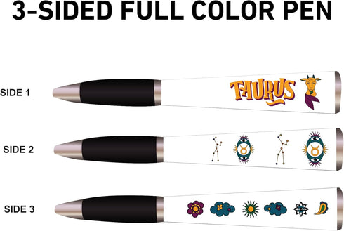 Zodiac Sign Ballpoint Pen (1 Pen, 3-Sided) Zodiac Gifts, Horoscope Gifts, Cool Pens, Zodiac Decor, Pretty Pens - Fancy Pens, Great Astrology Gifts...