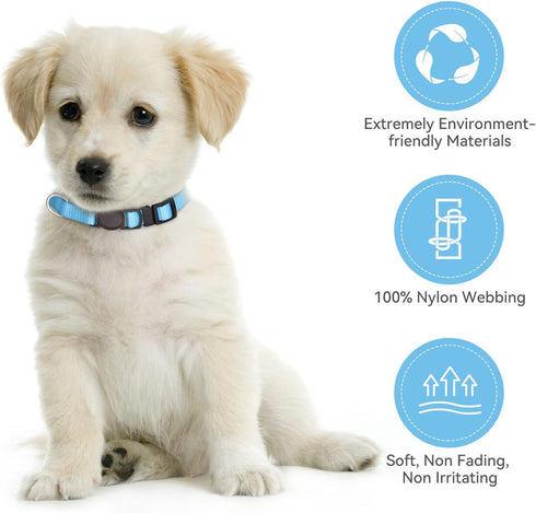 16 PCS Puppy Collars, Safety Buckle Collars for Litter Nylon Adjustable Small Puppies, Breakaway ID Whelping Pet Supplies,Stuff,Accessories(S)...