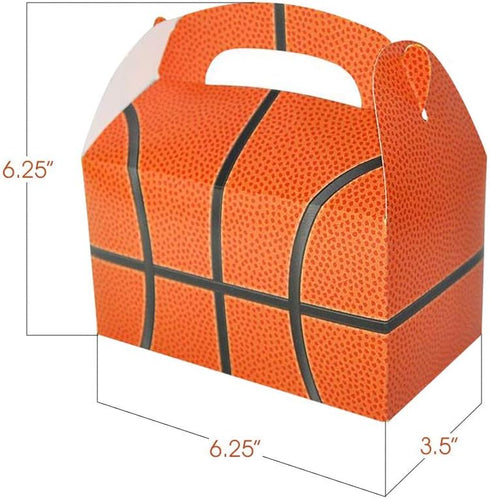 ArtCreativity Basketball Party Favors Goodie Gift Bags for Candy, Cookies, and Sports Themed Party Favor Boxes, Pack of 12 Cute Team Cardboard Box...