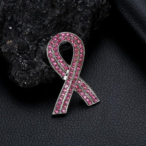 Pink Ribbon Breast Cancer Awareness Brooches Pin,Love Faith Strength Hope Butterfly Design,Rhinestone Pink Ribbon Hope Lapel Pin Brooch...