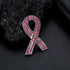 Pink Ribbon Breast Cancer Awareness Brooches Pin,Love Faith Strength Hope Butterfly Design,Rhinestone Pink Ribbon Hope Lapel Pin Brooch...