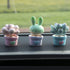 Succulent Pots,Zcargel Car Succulents Potted Decoration Cute Resin Ornaments Car Shaking Head Toy Car Dashboard Decoration for Home, Office and Ga...