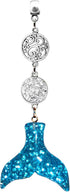 Handmade Bling Mermaid Mirror Car Charm Hanger Dream Catcher Ornament (Aqua)...