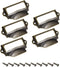 uxcell Label Holder Pull Handles, Vintage Iron Label Frame Drawer Knobs for Cabinet Cupboard, Bronze Tone 90x41mm Pack of 5 Pcs w Screws...