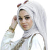 Women Solid Shimmer Hijab Muslim Head Wrap Long Scarf (Shimmer-Silver)...