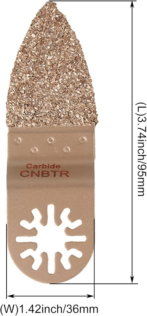 CNBTR 5Pcs Universal Carbide Oscillating Finger Sanding Pad for Oscillating Tool for Grinding Stone...