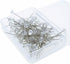 RuiLing 1-Box (100pcs) Clear Acrylic Straight Pins, Clear Corsages Pins?Crystal Floral Bouquet Pins Diamante Head Pins for DIY Wedding Decoration ...