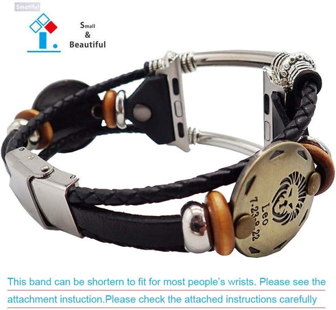 Luxury Bands for Women Mother,Sport Men's Band Compatible with Apple Watch Series 1/2/3/4/5 38mm 40mm,Classic Black ropes,Copper Leo...