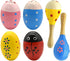 Wooden Easter Eggs Shakers Toys, Maracas Kids Hand Percussion Shakers Percussion Musical for Party Favors Kids Easter Basket Stuffers, 4 Pack East...