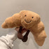 WeightedPlush 9" Croissant Plush Cute Smile Croissant Bread Pillow Stuffed Animals Funny Soft Food Plushies Toy for Gifts for Kids Birthday...