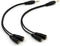 ONXE 2-Pack Gold Plated 3.5mm Stereo Jack Splitter Cable Adapter Connectors ,3.5mm Male To 2 X Female - for Connecting External Speakers or Use Bo...