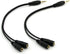 ONXE 2-Pack Gold Plated 3.5mm Stereo Jack Splitter Cable Adapter Connectors ,3.5mm Male To 2 X Female - for Connecting External Speakers or Use Bo...