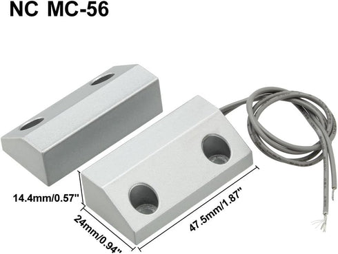 uxcell Rolling Door Contact Magnetic Reed Switch Alarm with 2 Wires for N.C. Applications MC-56...