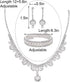 Urieo 3 PCS Pearl Bridal Jewelry Set Silver Rhinestone Necklace Drop Earrings Bangle Bracelet Elegant Costume Wedding Jewelry Accessories Prom Par...