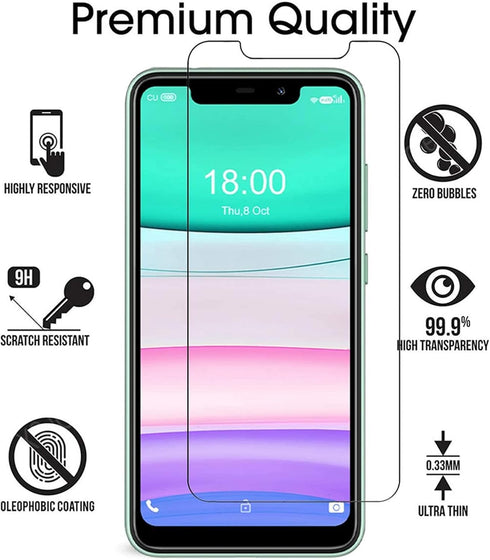 3 Pack for Koobee K100 SL004T Screen Protector,Case Friendly, Scratch Resistant Bubble Free Anti-Fingerprints HD Clear,Tempered Glass Film for Ans...