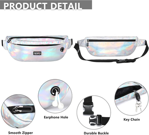 Large Crossbody Fanny Pack with 4 Zipper Pockets for Men Women,Water Resistant Waist Pack, Gifts for Enjoy Sports Running Hiking Traveling Workout...