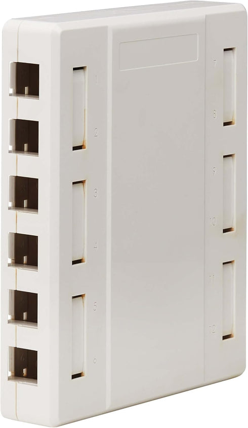 Tripp Lite 12-Port Surface-Mount Box for Keystone Jacks, Additional Breakout Pieces for Wide Compatibility, Mounting Screws Included, TAA Complian...