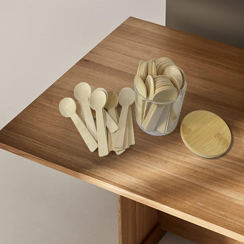 200pcs 4 inch Mini Wooden Spoons, Biodegradable Compostable Birchwood, Food Grade Disposable Spoons Disposable Wooden Cutlery for Parties, Wedding...