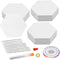 352 Piece Paper Piecing Templates Set, Include 300 1-inch Paper Piecing Hexagons, 9 Large-Eye Pins with Needle Bottle, 40 Positioning Pins, 1 Thim...
