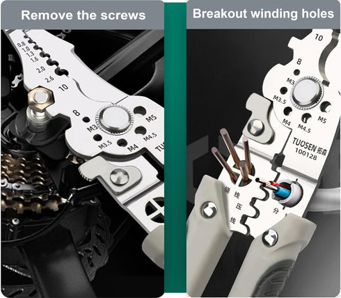 2024 New Multifunctional Wire Stripper Crimper Cable Cutter Pliers, Professional Electrical Wire Stripping Tool, Multipurpose Wire Stripper for El...