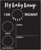 My Baby Bump Pregnancy Timeline Dry Erase Sign / 10" x 12" Black Dry Erase Style Mother Baby Size Tracking Sign/Monthly Milestone New Mom Photo Pr...