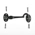 Renovators Supply Manufacturing Door Latch Lock 4.5 in. Black Wrought Iron Swivel Style Hook and Eye Latch for Door with Mounting Hardware...