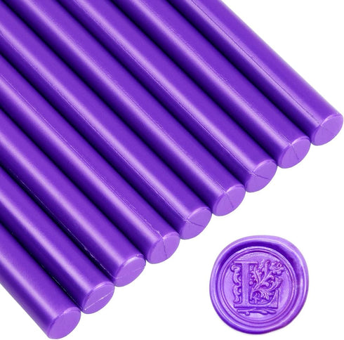 Romatic Purple Glue Gun Sealing Wax Seal Sticks for Standard Size Hot Melting Glue Gun - Pack of 12...