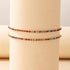 Boho Layered Tennis Ankle Bracelets Colorful Rhinestone Tennis Chain Anklets Dainty Rainbow CZ Diamond Anklet Beach Crystal Chain Anklet Foot Jewe...