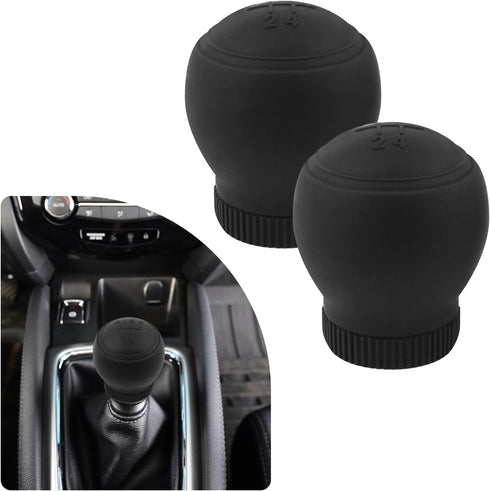 2PCS 5 Speed Car Gear Shift Cover,Anti Slip Silicone Shift Knob Cover Car Decorations Protects Shift Knobs,Universal Manual Shifter Cover Car Acce...