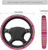 Swono Tribal Boho Car Steering Wheel Cover Universal 15 Inch with Grip Contours Abstract Red Ethnic Boho Style Aztec Neoprene Auto for Men and Wom...