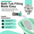 Bath Helper - Bath Tub Faucet Extender - Guides Water Directly from Faucet to Baby Bath Tub Without Excessive Water Waste and Splashing (Green)...