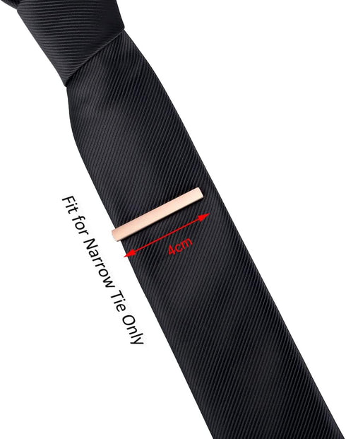 HONEY BEAR Mens Boys Skinny Tie Clip Bar for Narrow Tie Wedding Gift 4cm...