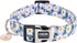 Cotton Dog Collar for Small Medium Large Dogs,Girl Dog Collar with Quick-Release Buckle,Flowers Soft Adjustable Pet Collar (Medium, Blue Daisy)...