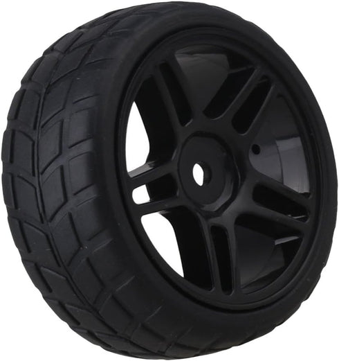12mm Hub Wheel Rims & Rubber Tires Compatible with RC 1/10 on-Road Touring Racing Drift Car(Pack of 4)...