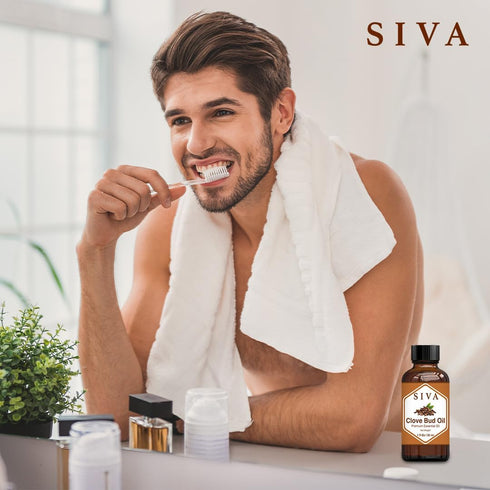 Siva Clove Bud Essential Oil - 1 Fl Oz – Natural Clove Bud Oil - for Diffuser, Face, Skin Care, Aromatherapy, Hair Care, Scalp and Body Massage - ...