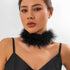 Exaggerated Multicolor Feather Choker Necklace Ribbon Fluffy Feather Collar Necklace Adjustable For Women Girls Gothic Costume Party...
