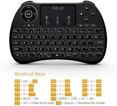 (Backlit Version) H9+ Mini Keyboard,2.4GHz Wireless Mini Handheld Smart TV Remote Keyboard with Touchpad for PC,Raspberry Pi 2, Pad, Smart TV, And...